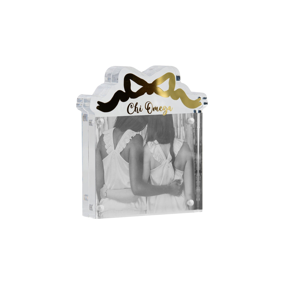 Chi Omega Acrylic Bow Frame