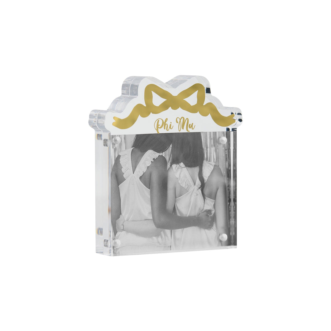 Phi Mu Acrylic Bow Frame
