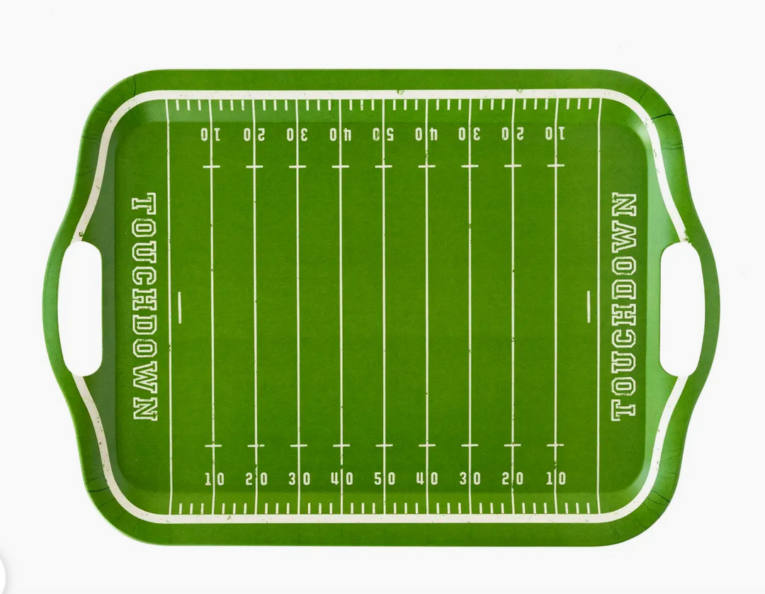 Football Field Bamboo Reusable Tray