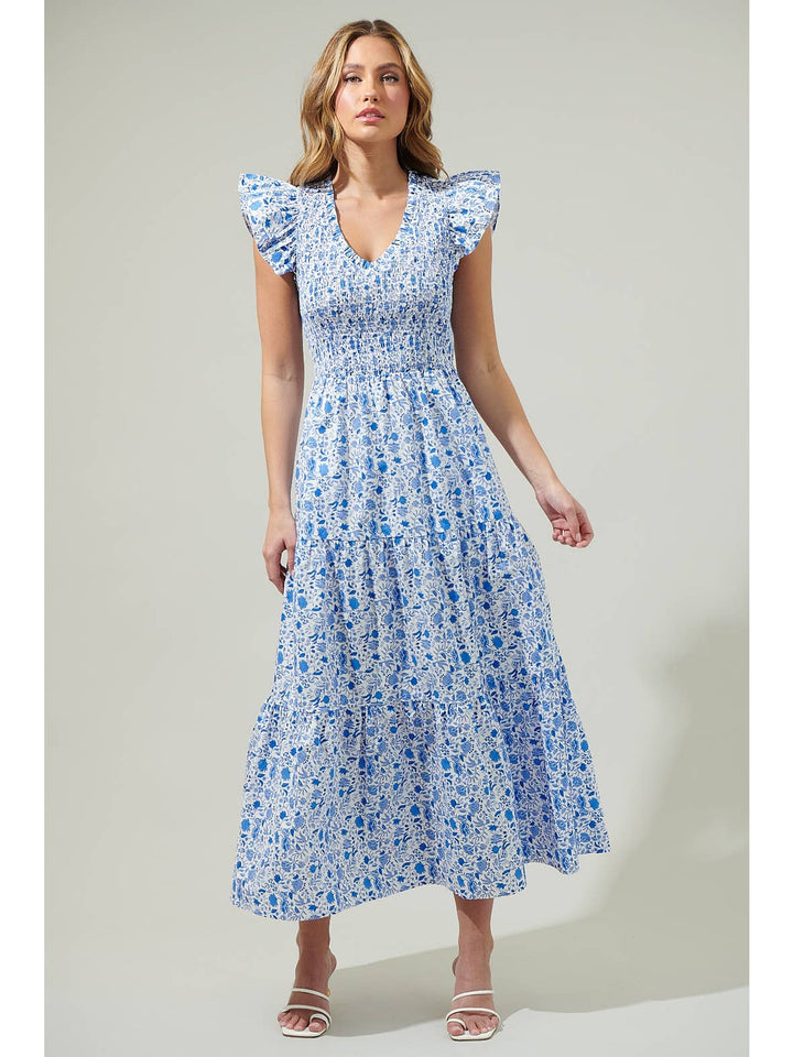 Lila Smocked Midi Dress