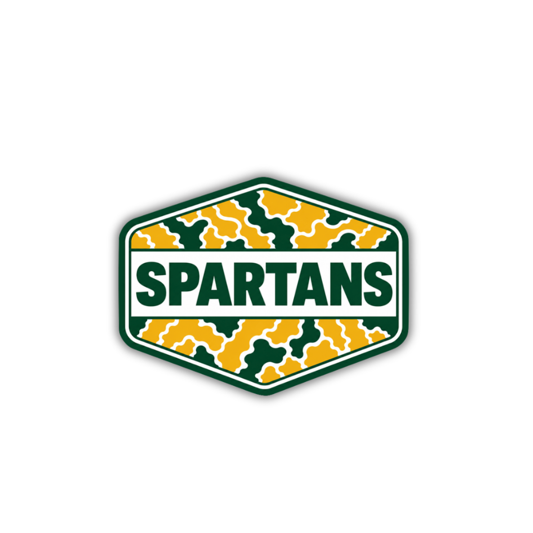 Spartans Varsity Camo Sticker