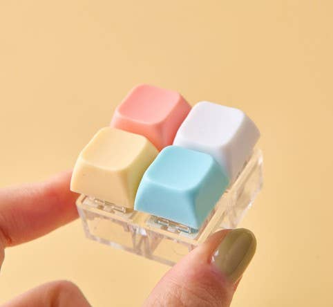 Pastel Tetris Clicker Keychain