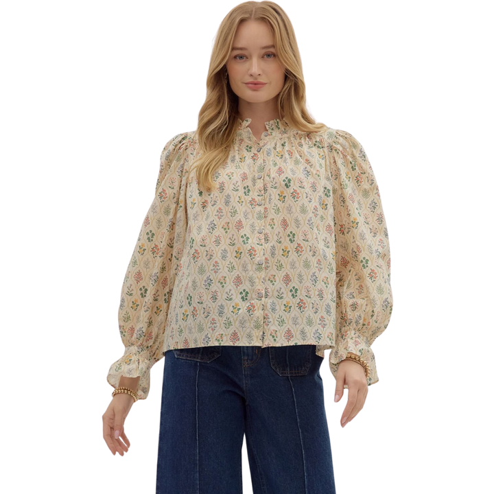 Lila Botanical Blouse