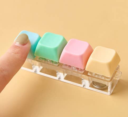 Pastel Tetris Clicker Keychain