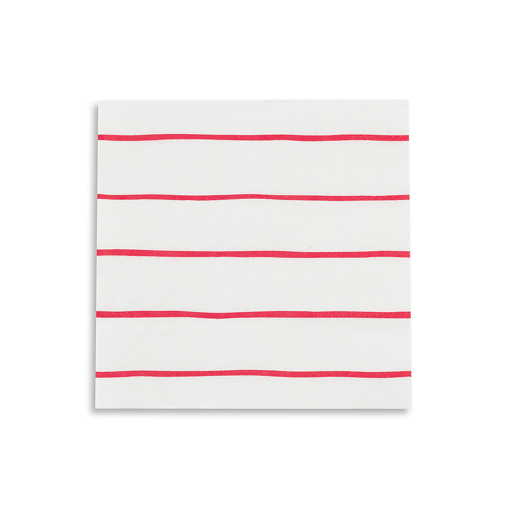 Candy Apple French Stripe Napkins