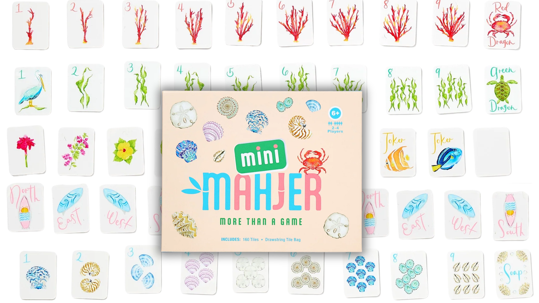 Mini Mahjer Just the Tiles: BEACH Edition