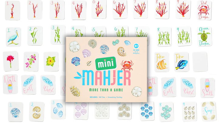Mini Mahjer Just the Tiles: BEACH Edition