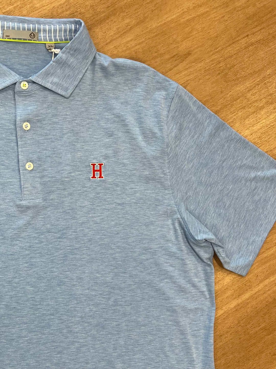 TASC Heather Cloud Polo with Block H