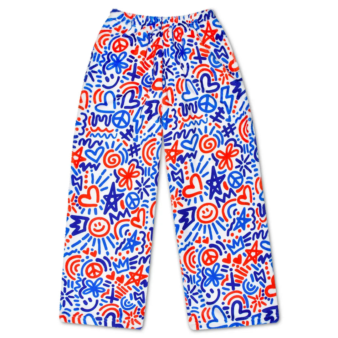 Red White & Blue Plush Pants