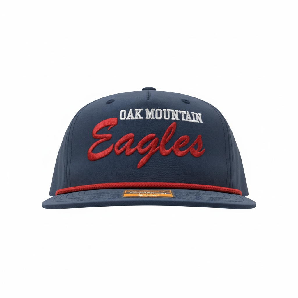 Vintage Oak Mountain Eagles Script Rope Hat