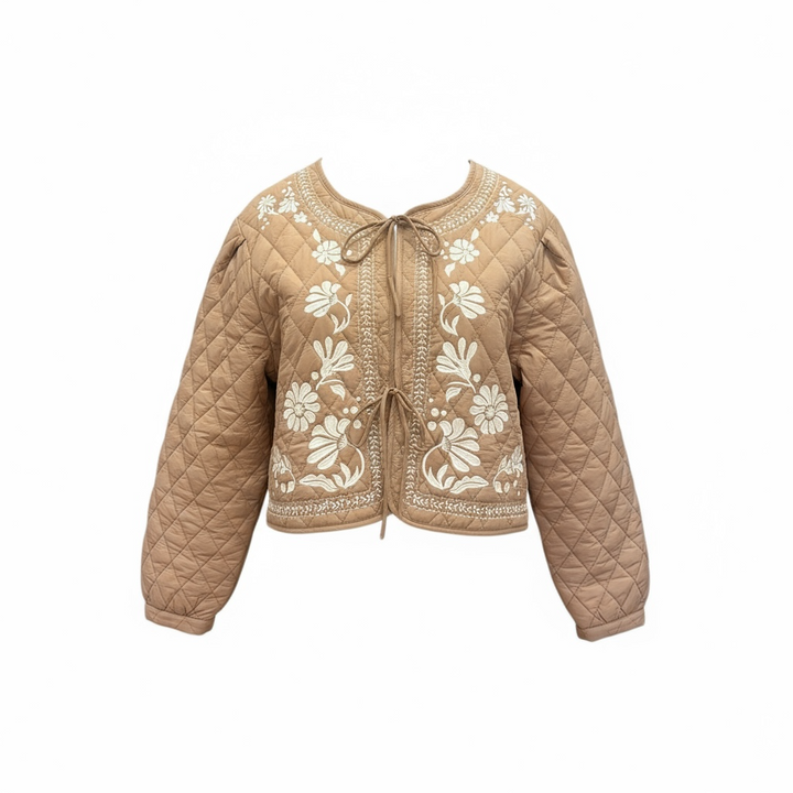 Elle Quilted Embroidered Jacket