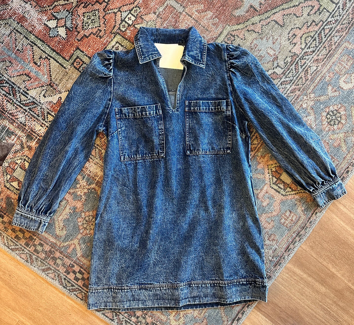 Acid Washed Denim Dress