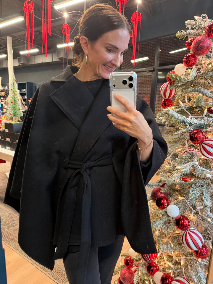 Classic Belted Cape Coat