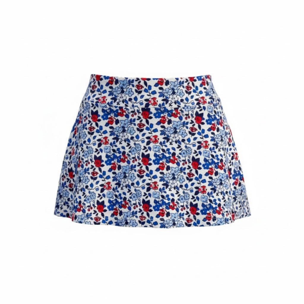 Floral Fit and Flare Tennis Skirt