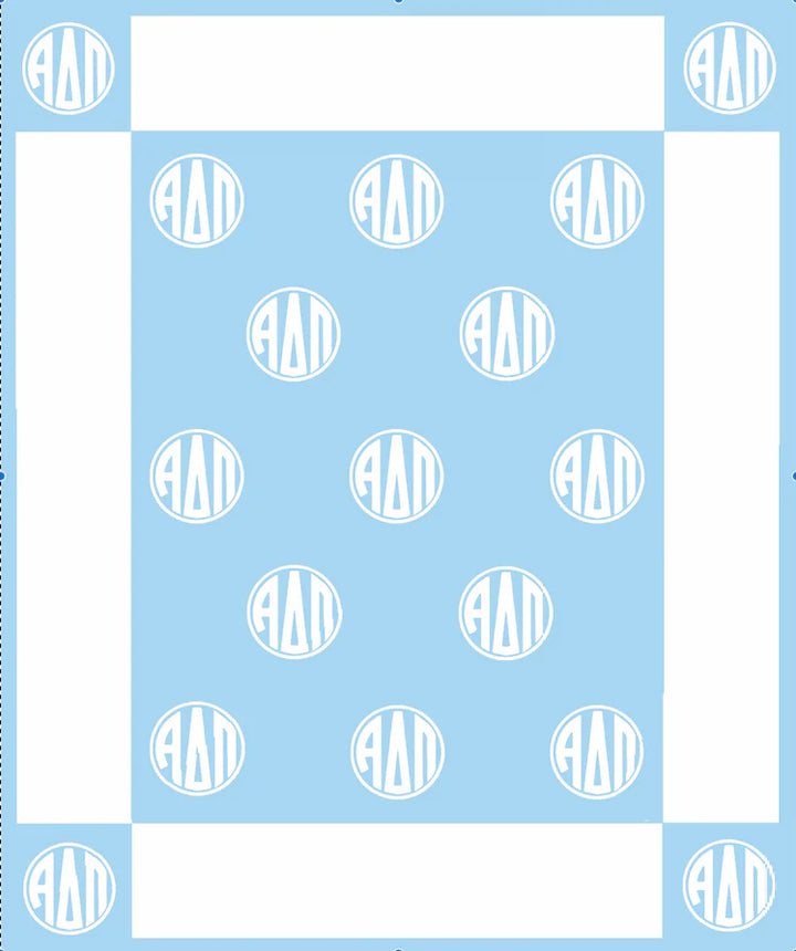 Alpha Delta Pi Circle Monogram Blanket