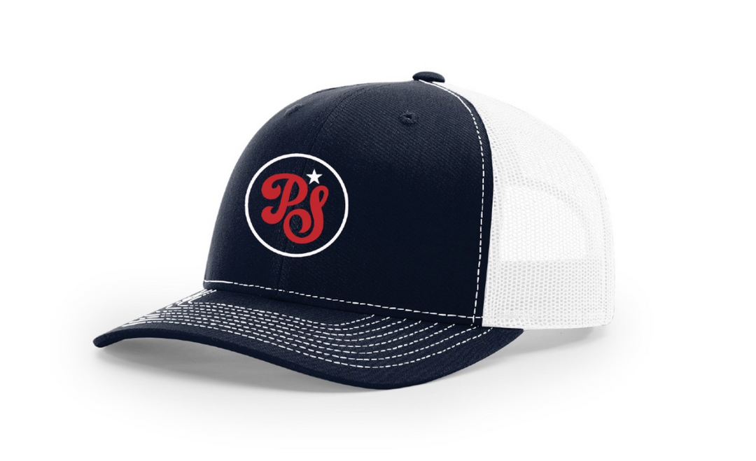 Patriot Softball Navy Circle Logo Trucker