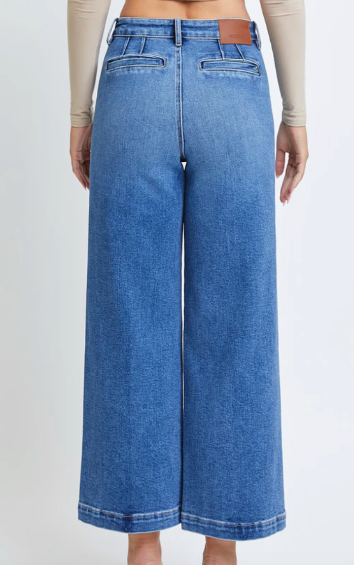 Hidden Nori Cropped Wide Leg Jean