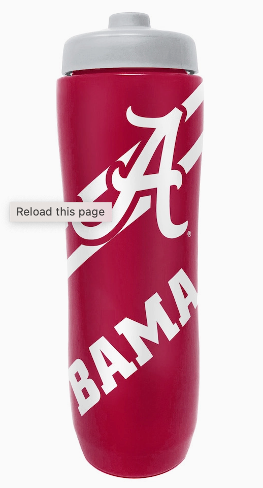 Alabama Squeezy Water Bottle