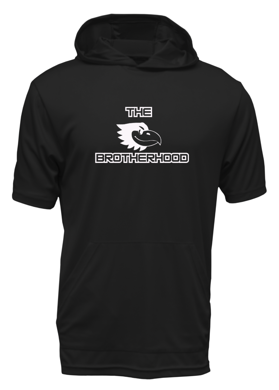 The Brotherhood Black Performance Short Sleeve Hoodie