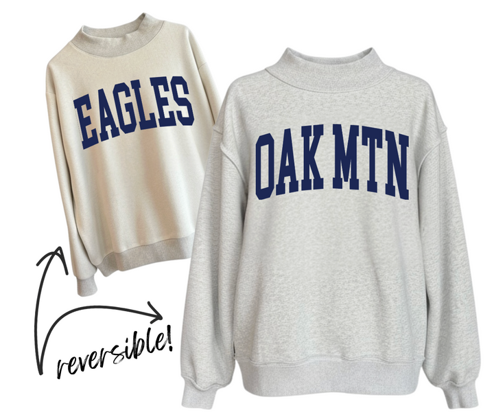 Oak Mtn Reversible Mock Neck Sweatshirt