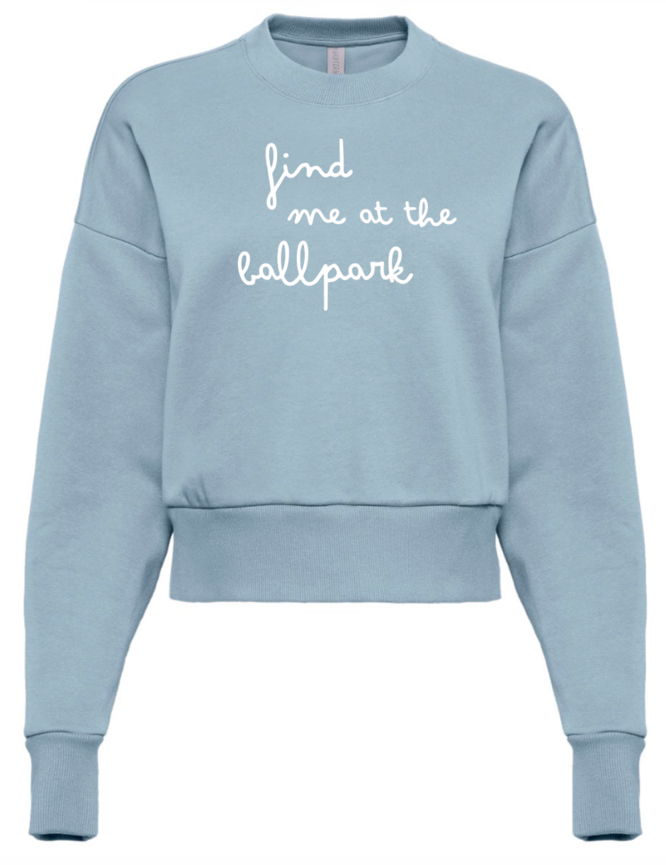 Find Me at the Ballpark Cropped Sweatshirt