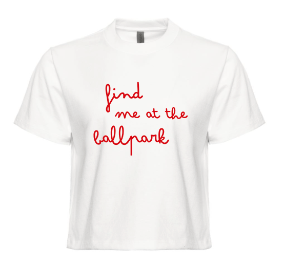 Find Me at the Ballpark Boxy Tee