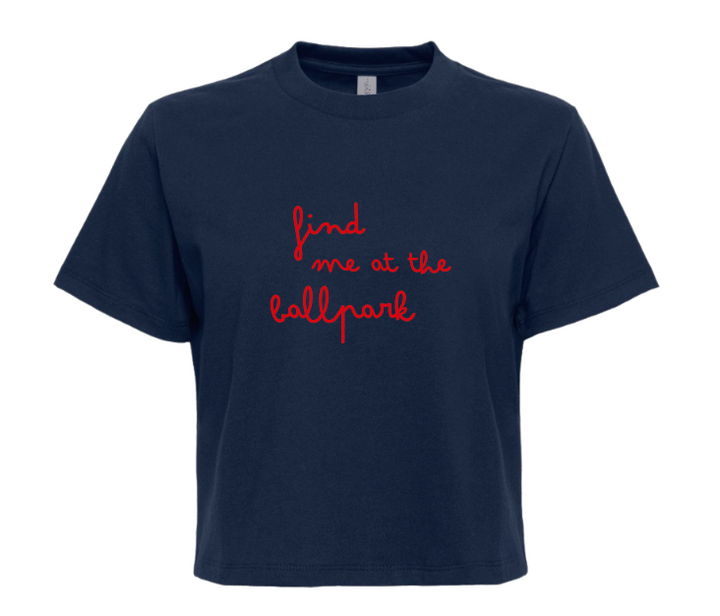 Find Me at the Ballpark Boxy Tee