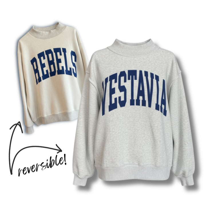 Vestavia Reversible Mock Neck Sweatshirt