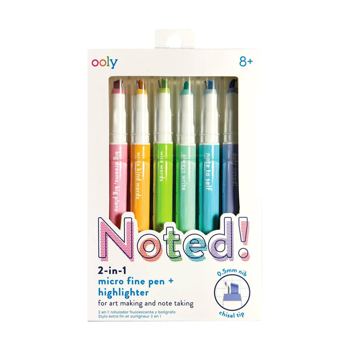 Noted!: 2-in-1 Pen + Highlighter Set