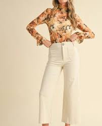 Eloise Cropped Wide Leg Pant