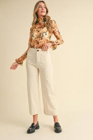 Eloise Cropped Wide Leg Pant