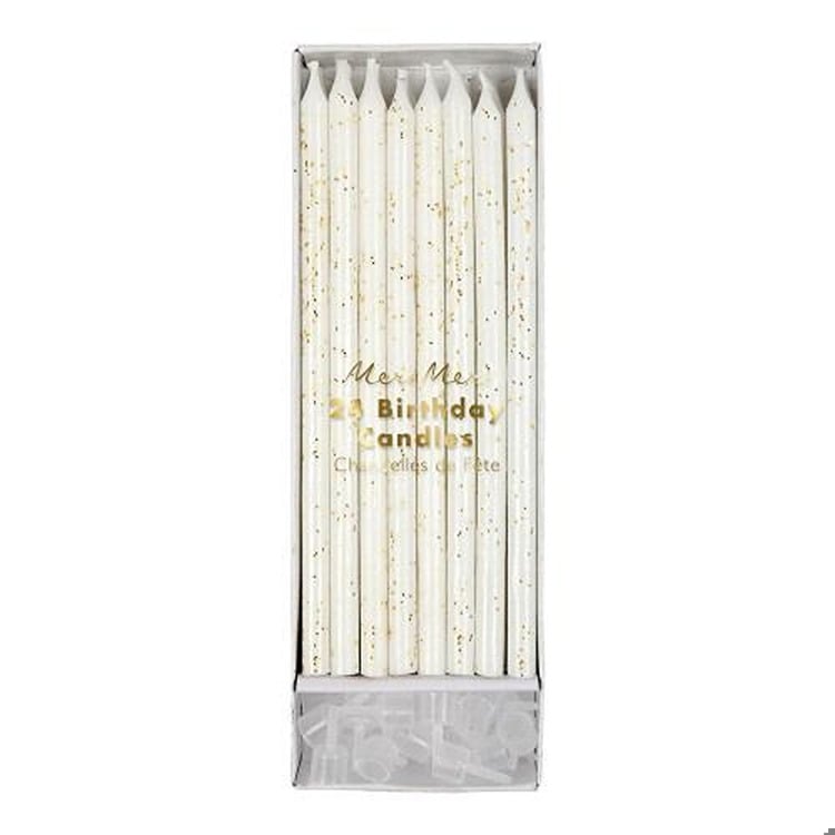 Gold Glitter Candles