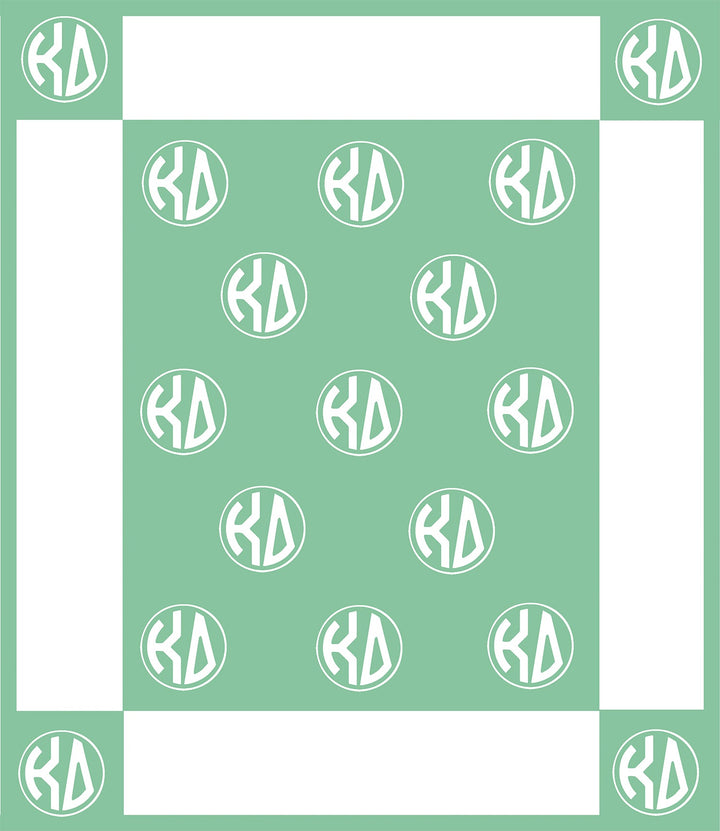 Kappa Delta Circle Monogram Blanket