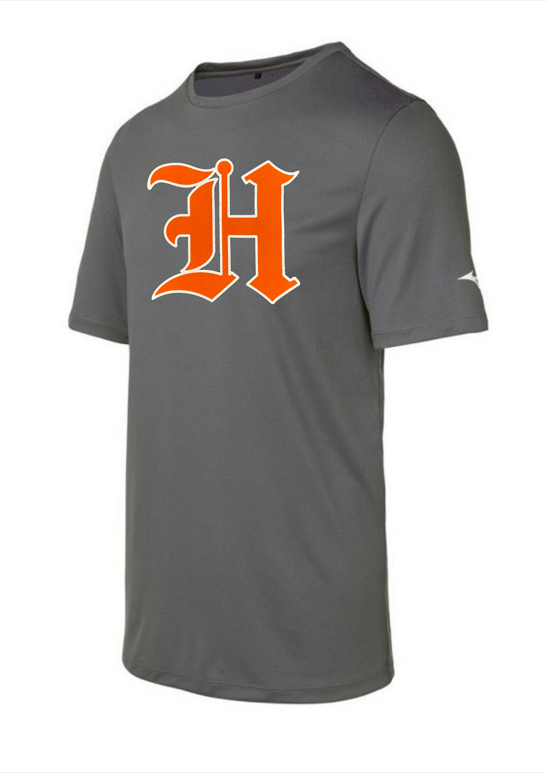 Mizuno Performance Tee w/ Orange Old English H